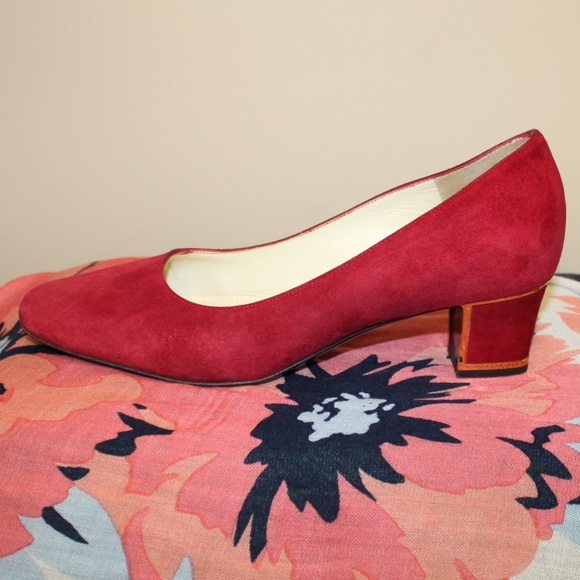 Bruno Magli Suede Leather Red - Picture 2 of 4